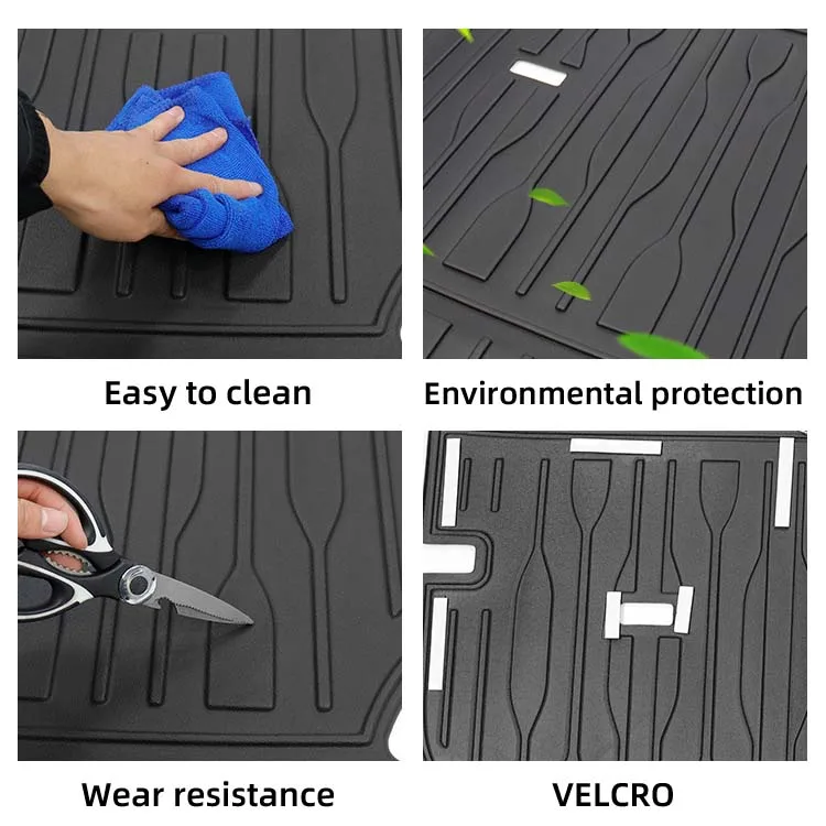 5D Car Interior Mat Back Seat Mat Soft TPE Material Seat Back Cover Cushion Pad For BYD Seagull Interior Accessories details