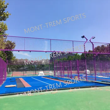 Classical Panoramic Professional High Quality Steel Frame with Shot Blasting Technology  Padel Tennis Court