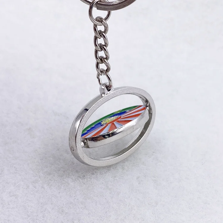 Engraved Logo Key Chain Factory Cheap Price  Rotating logo Metal  Key Chain details