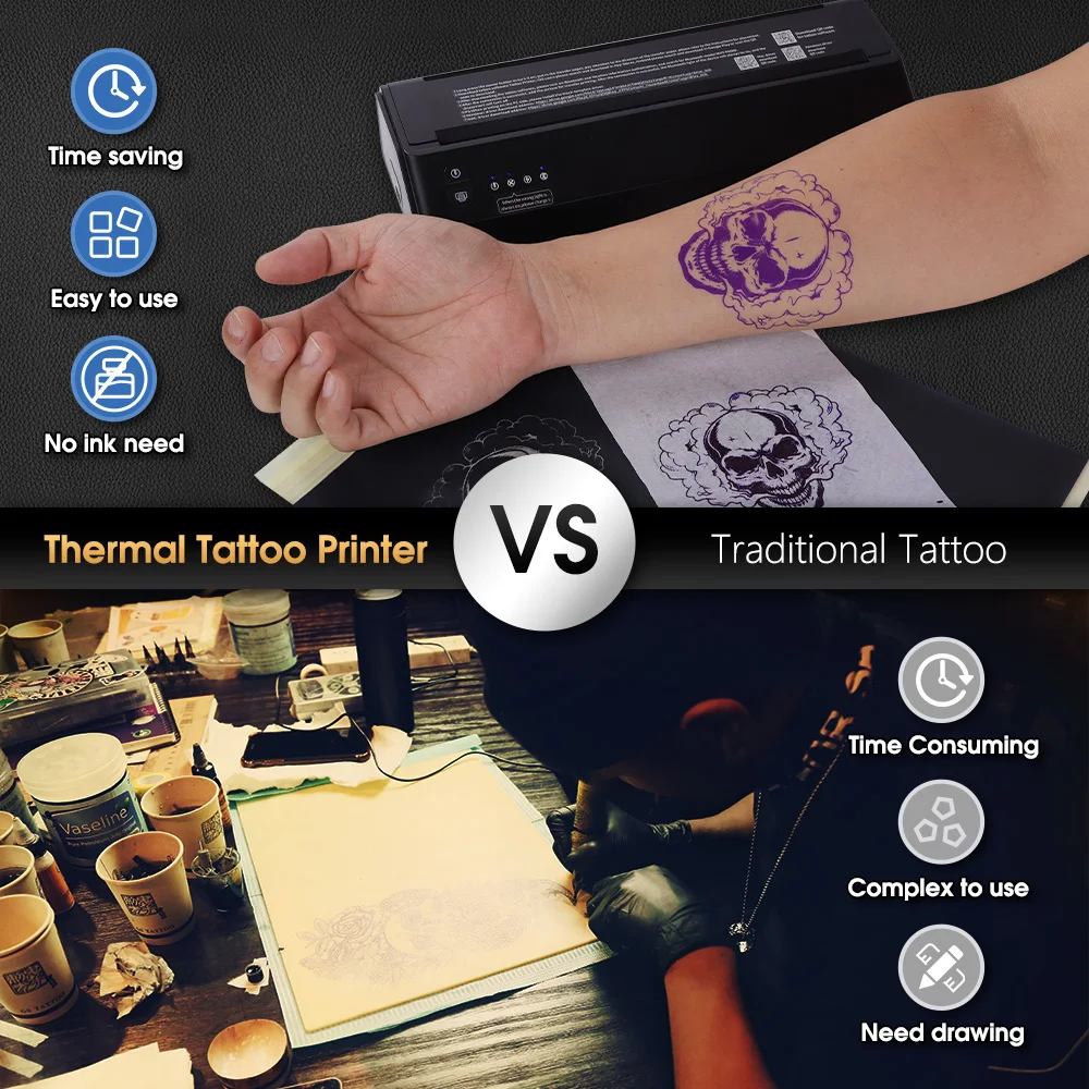 その他 Ambition MHT-P8008 Tattoo printer MHT-P8008 Bluetooth Tattoo Stencil Printer | High Precision