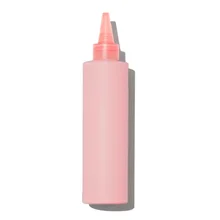 Custom Pink Color Cylinder Squeeze Bottles 200ml 300ml Hair Oil Cosmetic Skincare Bottle with Twist Top Cap for Hair Care