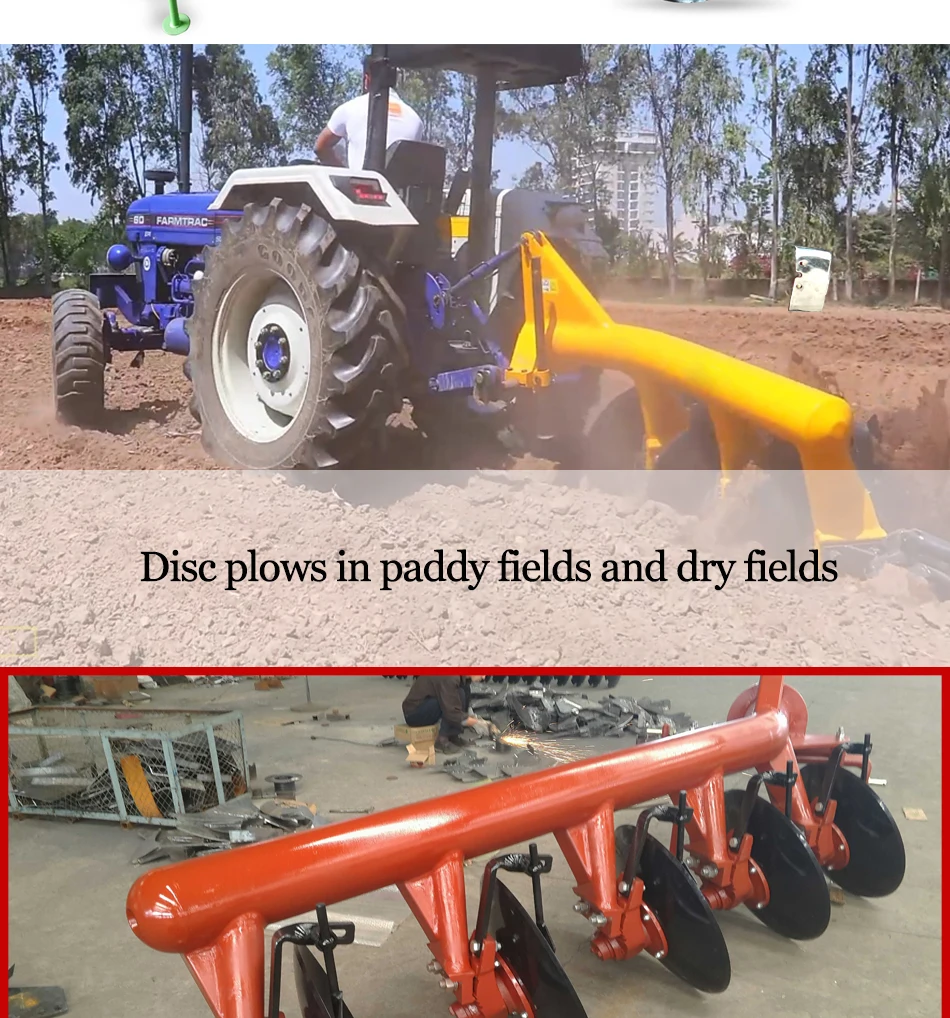 Brand New 1LYX-530 Heavy-Duty round Beam Disc Plough Hot Sale Cultivator for African Market