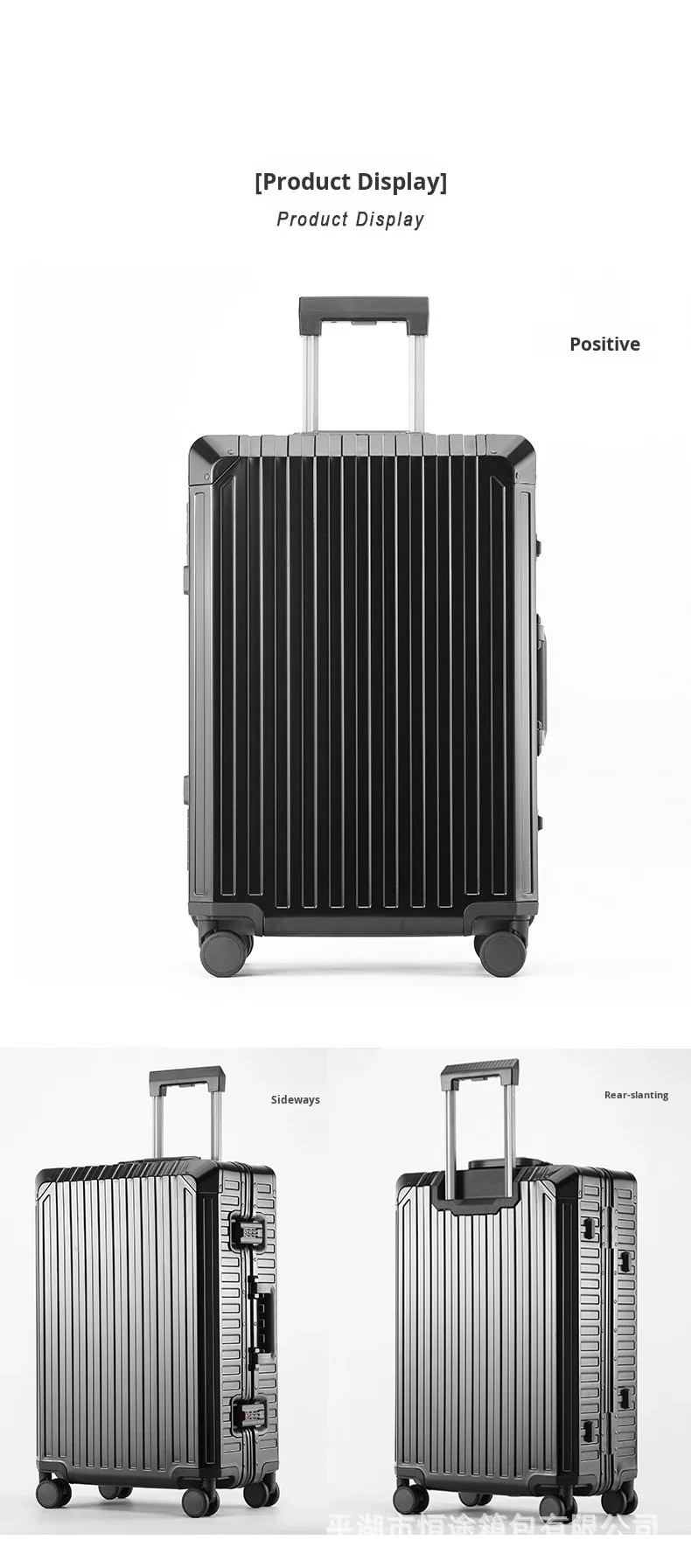 20-28 Inch Full Aluminum Suitcase Luxury Classic Business Travel Carry-On Suitcase Durable Zipperless Metal Luggage TSA Lock details