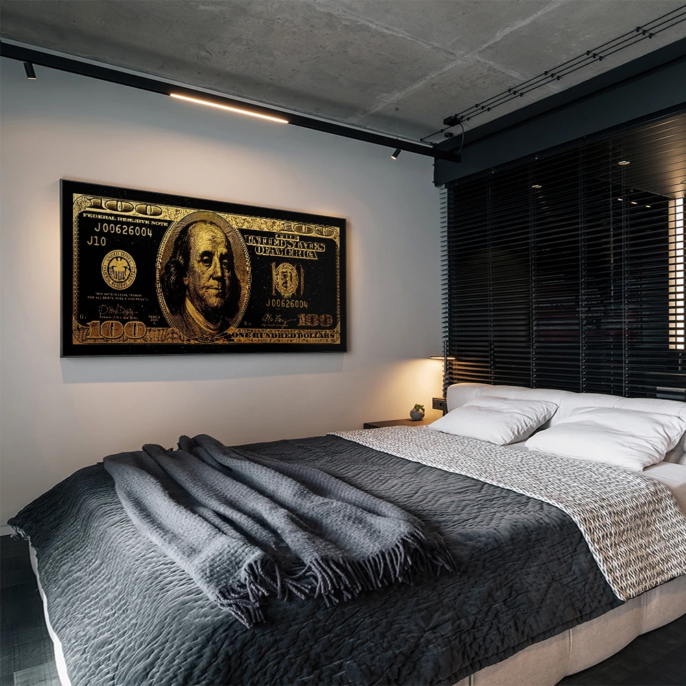 Soul Art Leinwanddruck „Regeln Des Geldes“ – Motivierendes Wandbild Für Wohnzimmer, Büro & Mehr