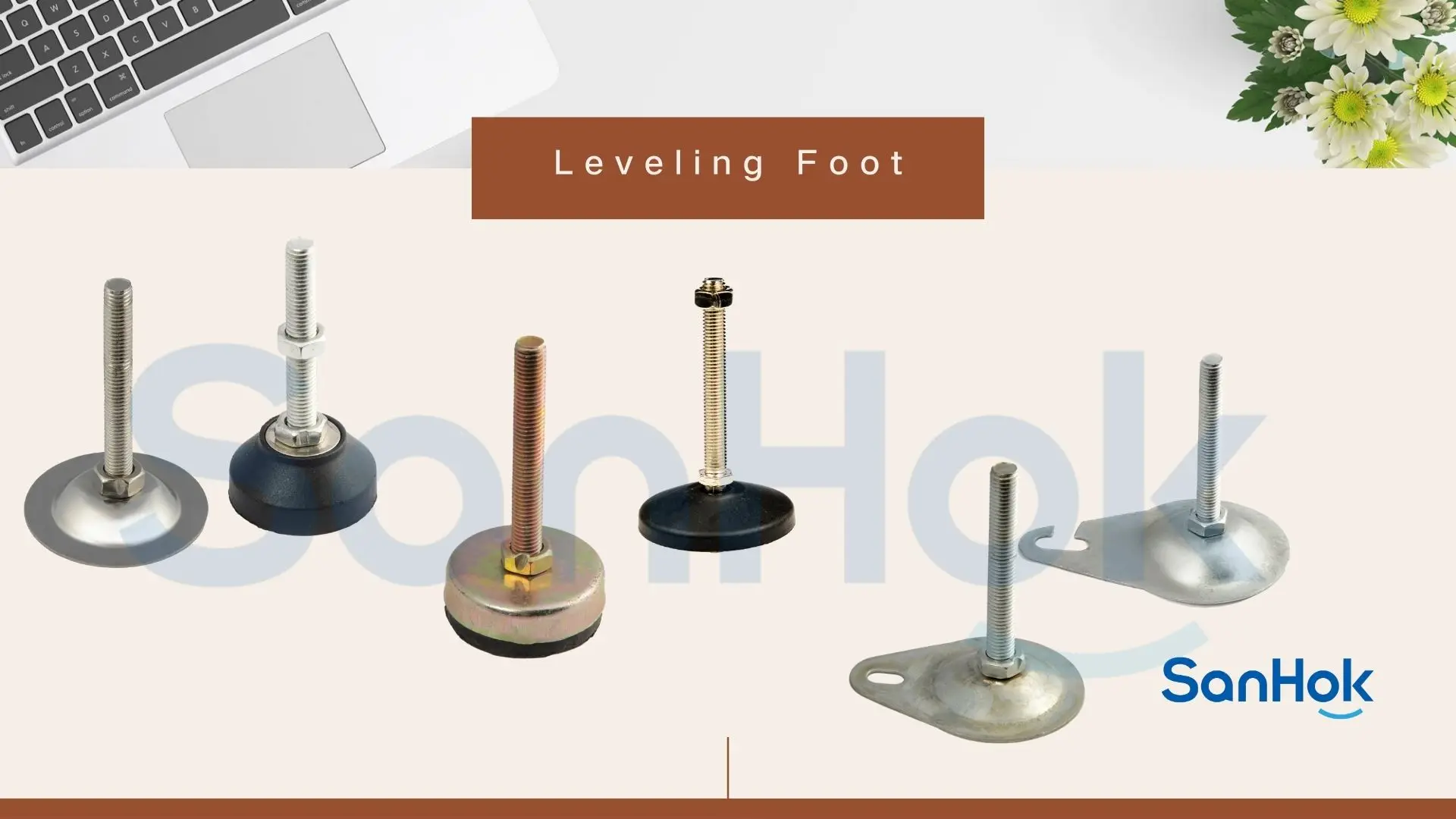 Регулируемые ножки круглого сечения 700-820 мм. Опора на выпрямленные ручки. Leveling foot