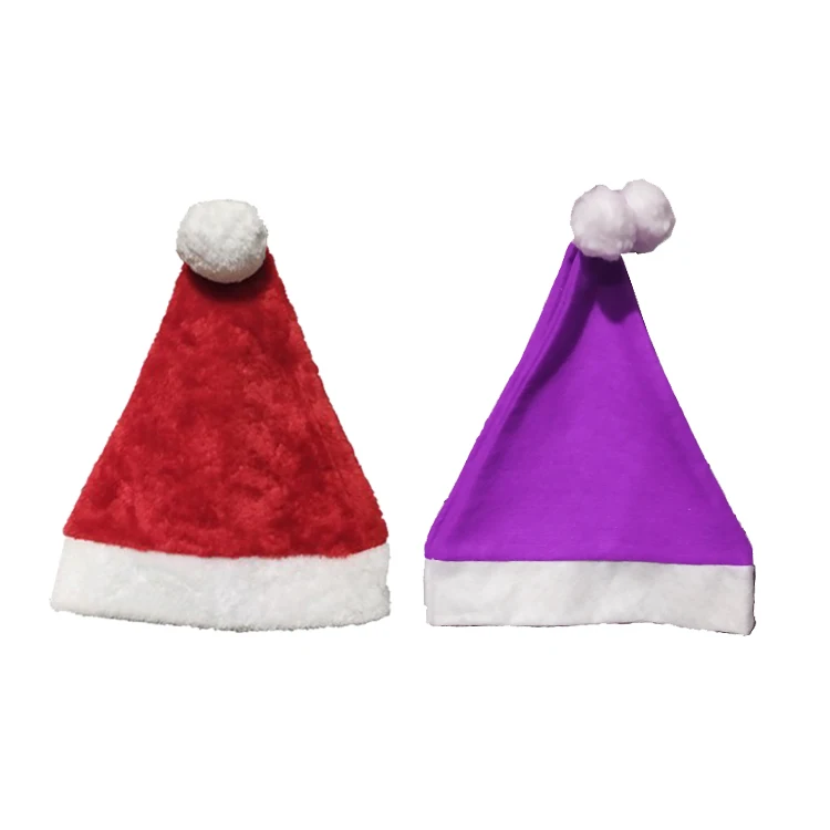 purple and black santa hat