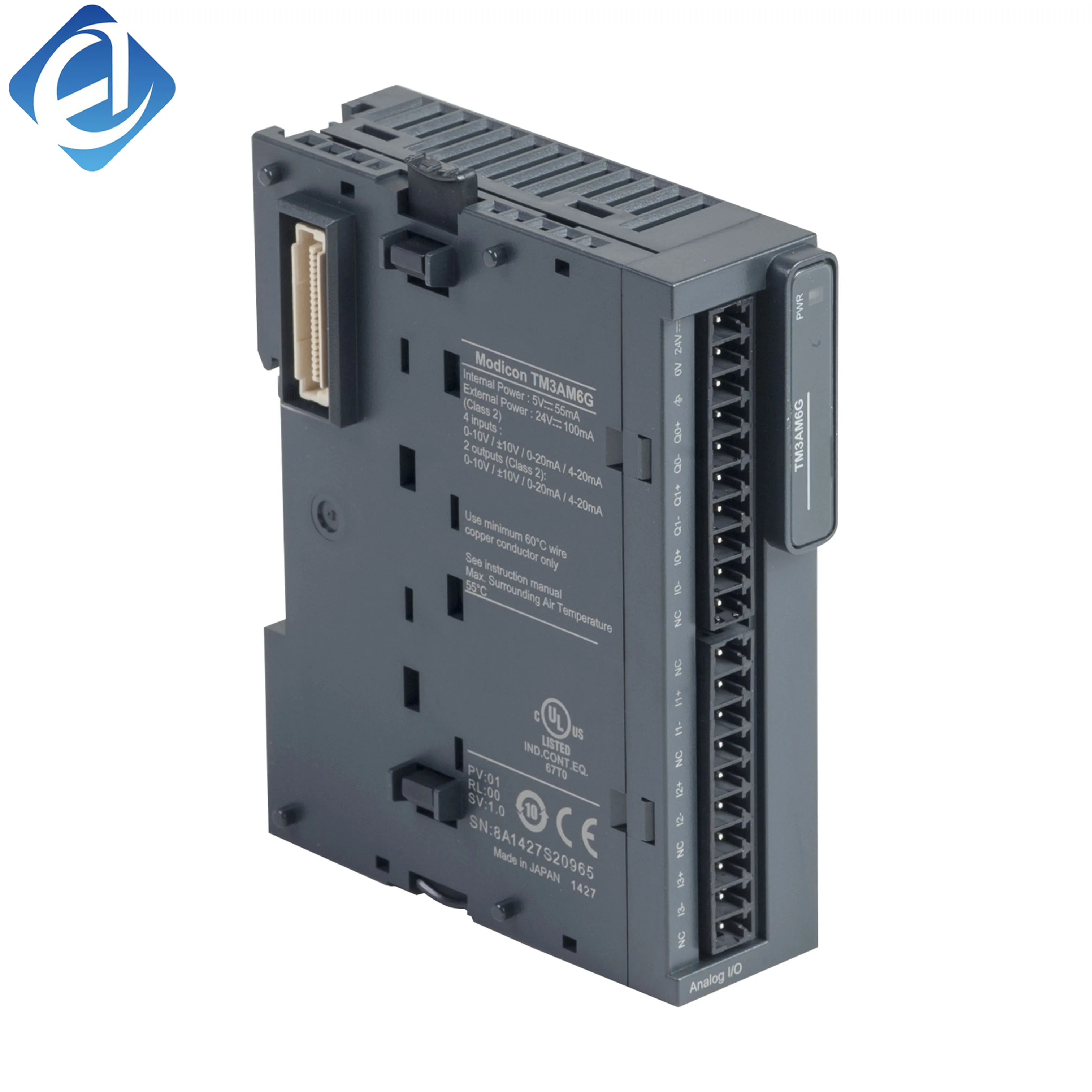 New Original TM3AM6G Modicon TM3 analog input module. 6-channel high-precision analog acquisition, stable signal sampling, strong anti-interference performance, convenient PLC expansion