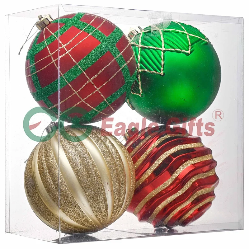 Eaglegifts 15cm Giant Outdoor Christmas Ornaments Large Illuminated Christmas Balls Hook To Hang
