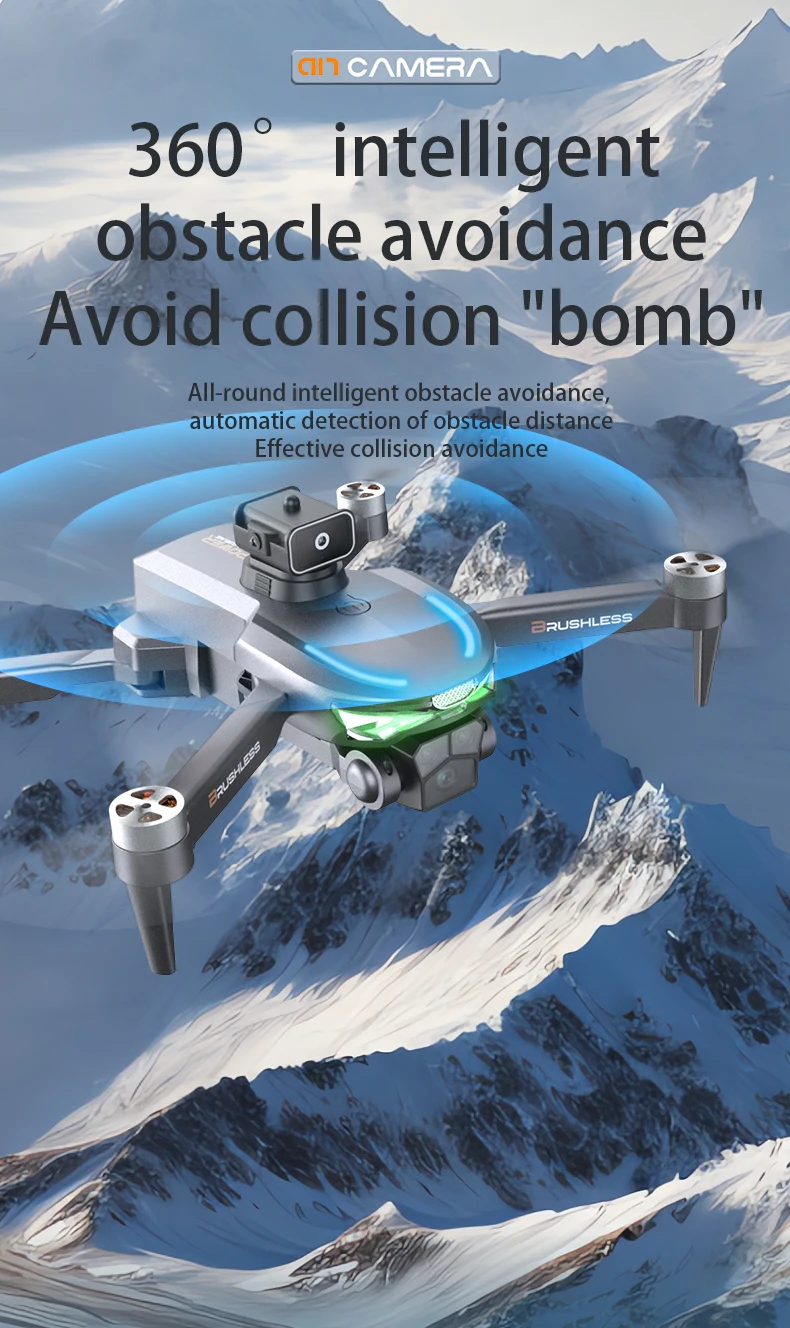 A17 Cheap Brushless Drone With Camera 4k 480p One Key Landing Optical