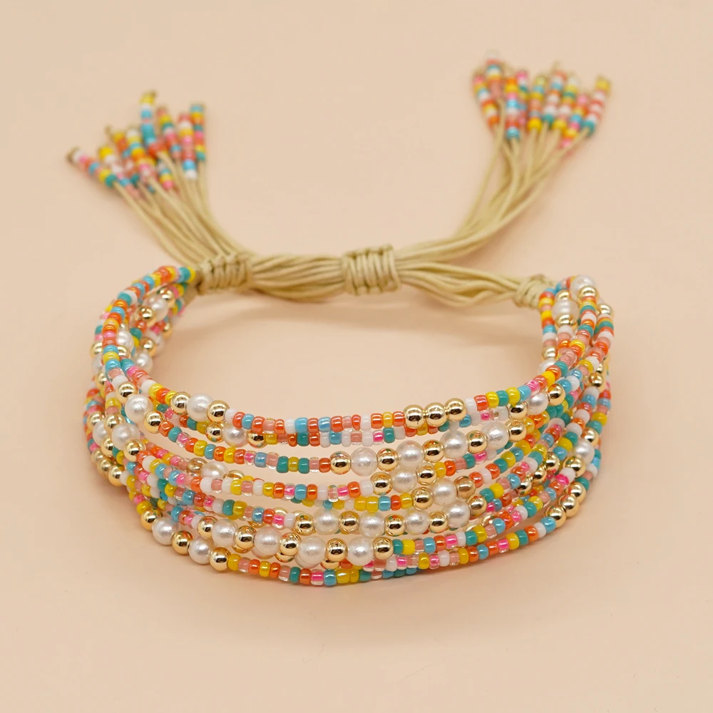 Go2boho New Arrival Amazing Ten Laps Colorful Mgb Beads Bracelet For