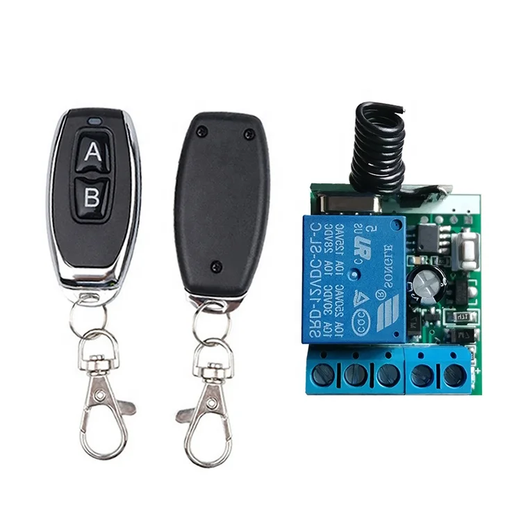 thumbnail image 2 of DC 12V 10A 1-Channel Wireless RF Remote Control Switch Set (Transmitter + Receiver) – Universal 2 of 6