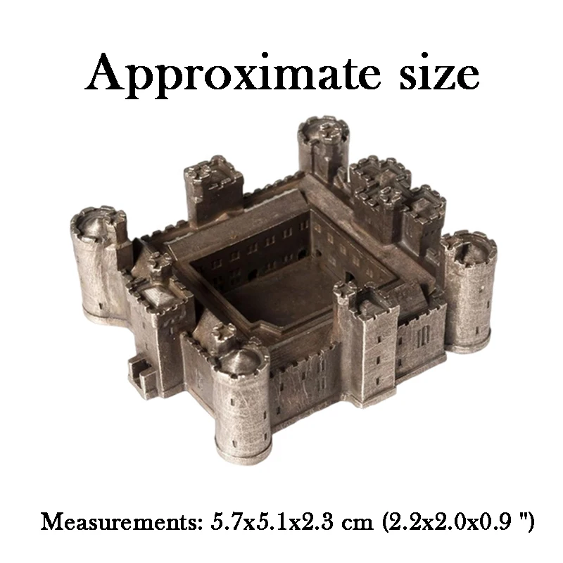 product custom miniature medieval house souvenir sculpture bronze resin bodiam castle architectural model figurine hogwarts castle model-6