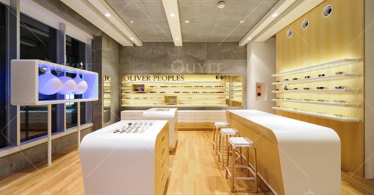 Custom Optical Shop Interior Design Decoration Wood Show Counter ...