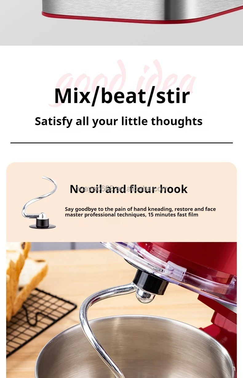 Professional 1000W Electric Stand Food Mixer 5L Planetary Food Mixersr Industrial Food Mixer Machine Blender Kitchen Appliances