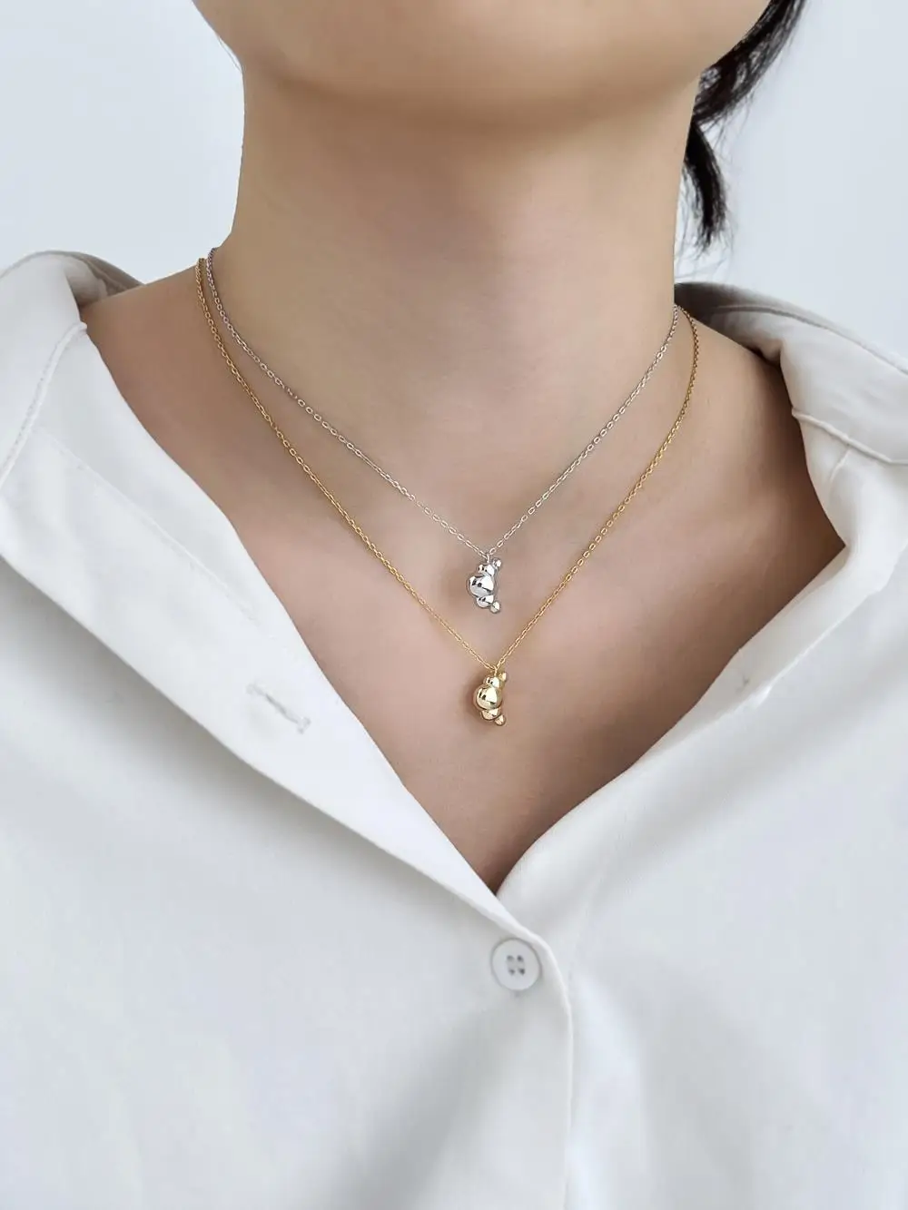 KAKODIY Special Shape Gold Plated Luxury Fashion 925 Sterling Silver Jewelry Pendant Women's Necklace detail 1