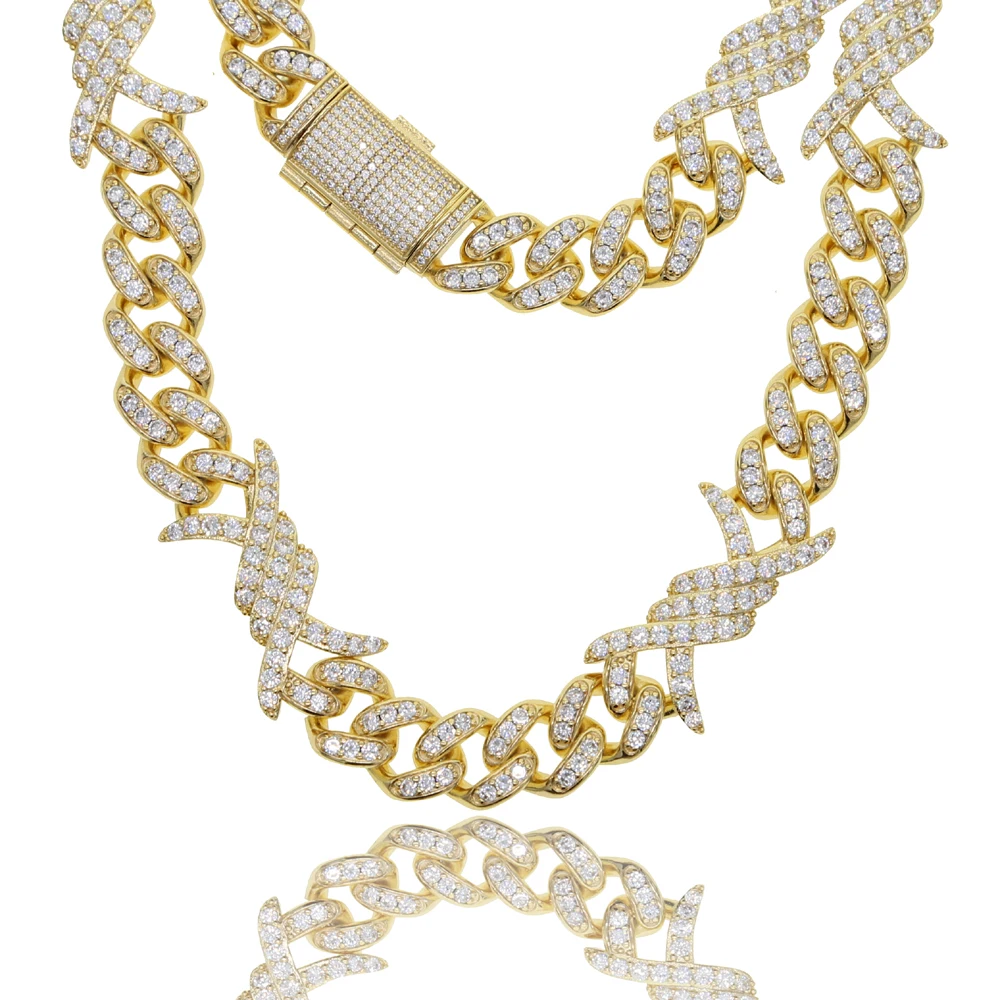 Bling Cuban Chain 18k Gold Hip Hop 