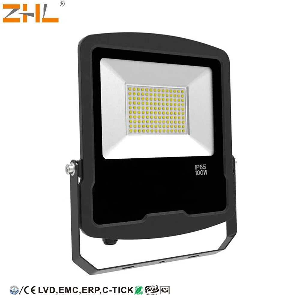 ZHL low cost high power IP65 waterproof energy saving smd 100w outdoor led flood light