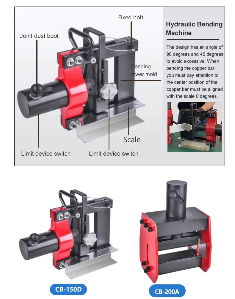 Busbar bending and cutting machine