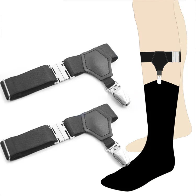 Men Socks Garters Elastic Sock Stays Belt Clip Adjustable Suspenders Accessor~PL 