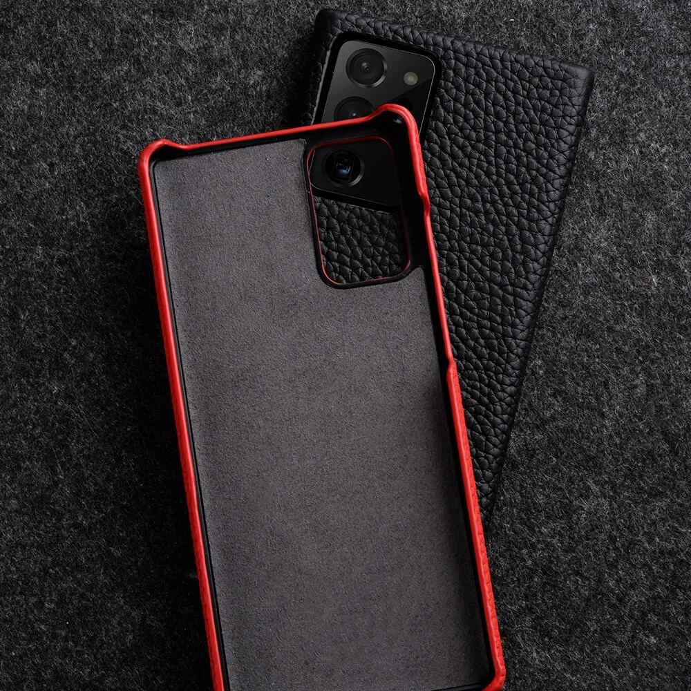 Premium Leather Half-Case Samsung For Galaxy S24 S21 Plus Solid Color Minimalist Design Business Outdoor Use Shockproof supplier