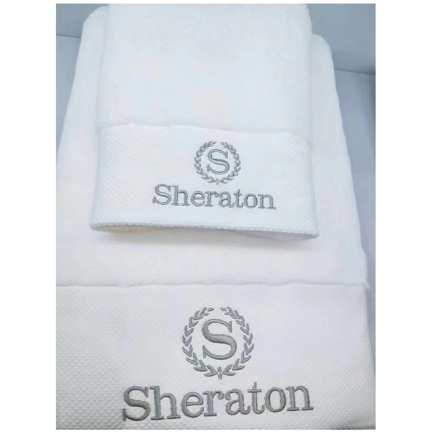 Buy Wholesale China High Quality 70 X 140 Hilton Hotel Premium White Bath  Towels 100% Cotton & Hilton Bath Towel at USD 0.413