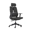 Black, With a headrest