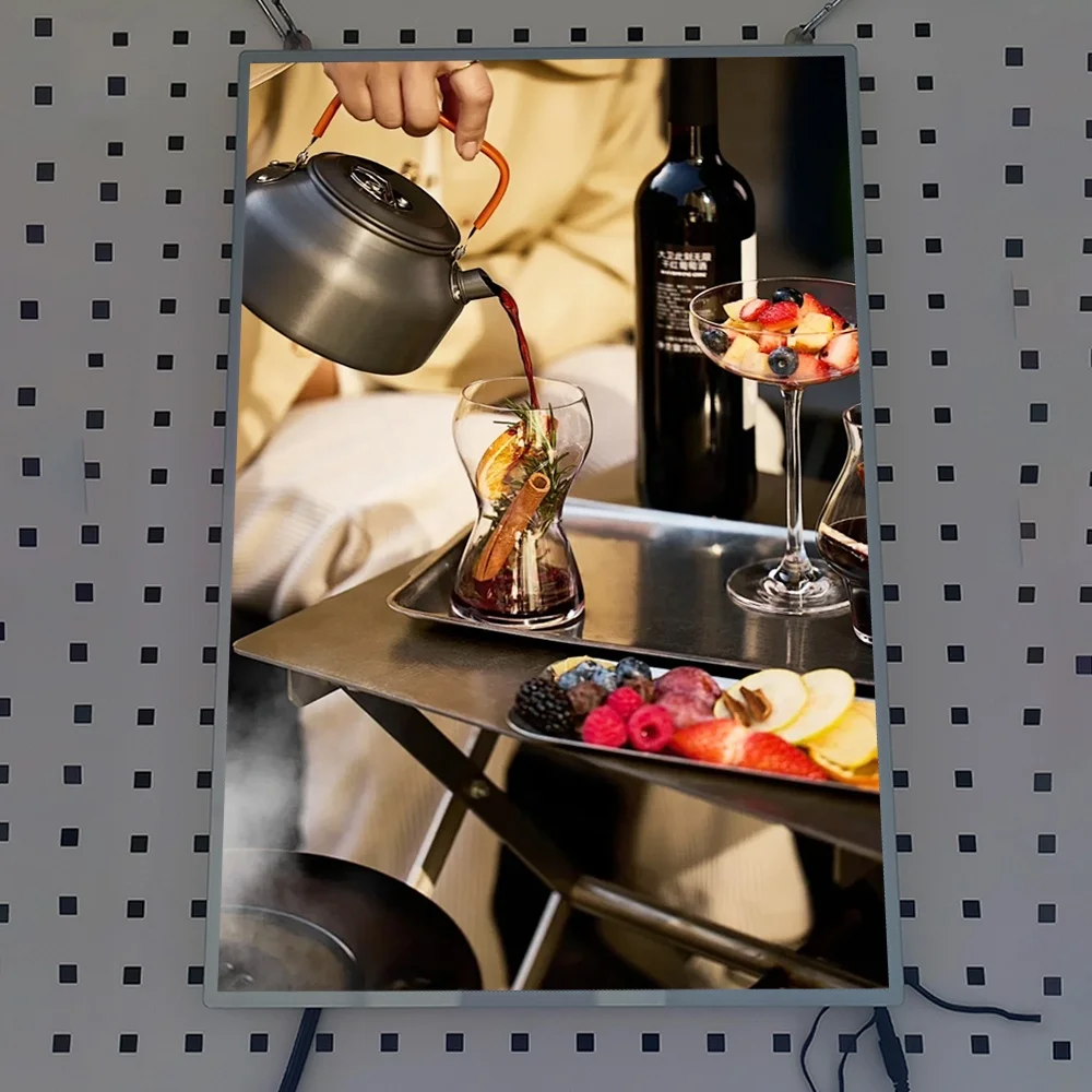 LED Frame Aluminium Profile Suspension Hanging Fast Food Menu Board Display Advertising Restaurant Menu LED Light Box Frame