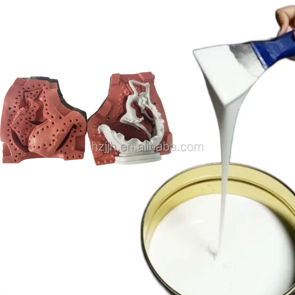 No Shrinkage Tin Cure RTV-2 Mold Silicone Rubber Liquid with High Temperature Resistance and 0-60 Shore Hardness