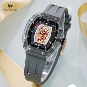 TSAR BOMBA TB-8219L 2026 New Fashion Quartz Ladies Watch with Tonneau Case Shape 35mm Dial Diameter and 18mm Band Width