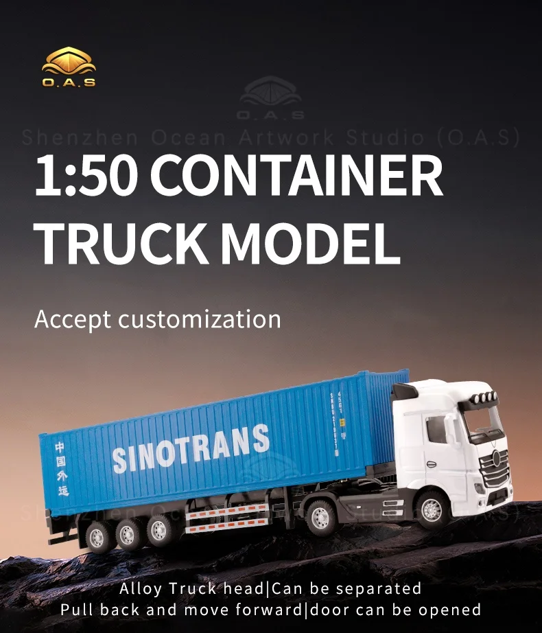 loas container model factory shipping gift customized 150 sx alloy material truck toy scale model-2