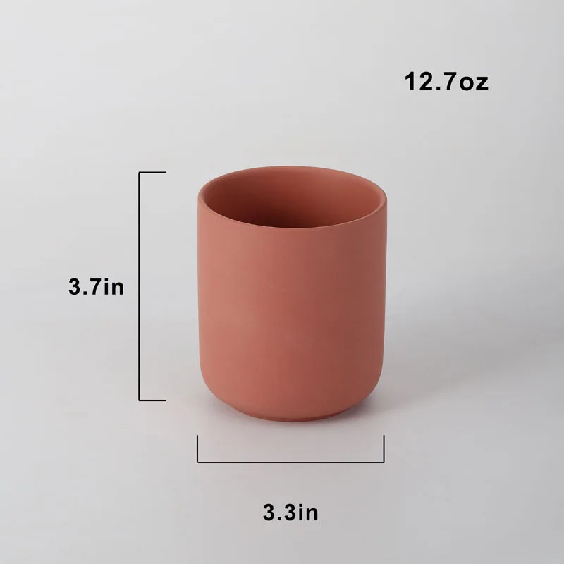 Handmade matte Nordic European Christmas ins thick-rim aromatherapy candle cup empty cup ceramic candle holder