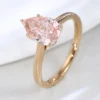 14K solid gold lab diamond ring