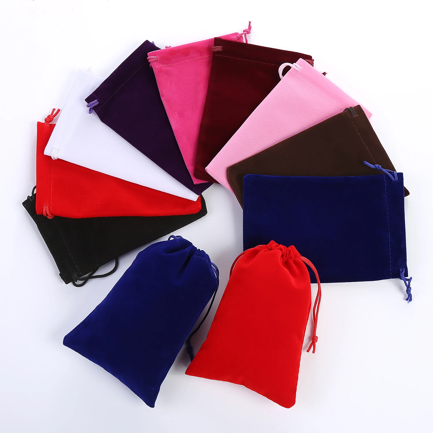 Small Velvet Bags Customized Fabric Pink Pouches Bags For Watches ...