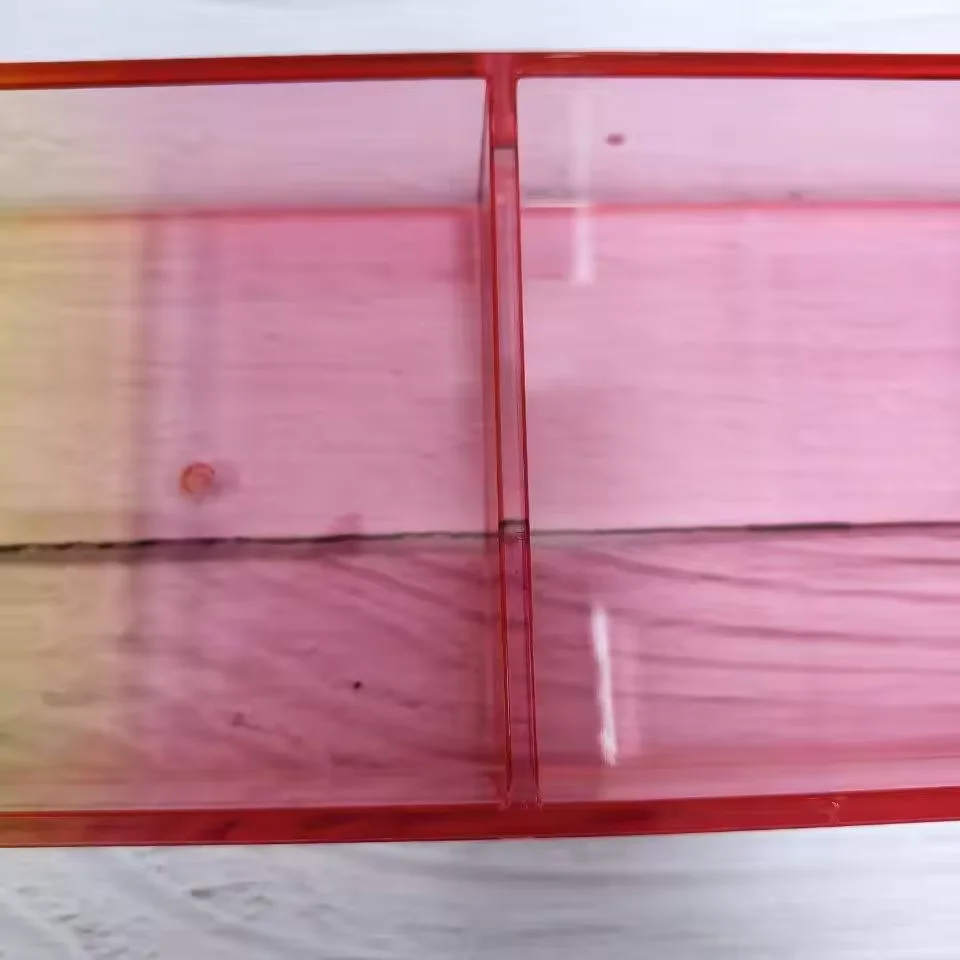 Choice Fun Clear Acrylic Drawer Storage Box with Post-It Note Clip Plastic Memo Holder for Office or Home Use