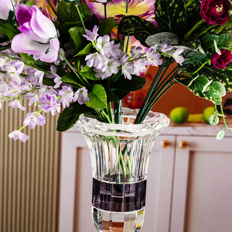 product wholesale unique design home decoration standing high end glass crystal vase-7