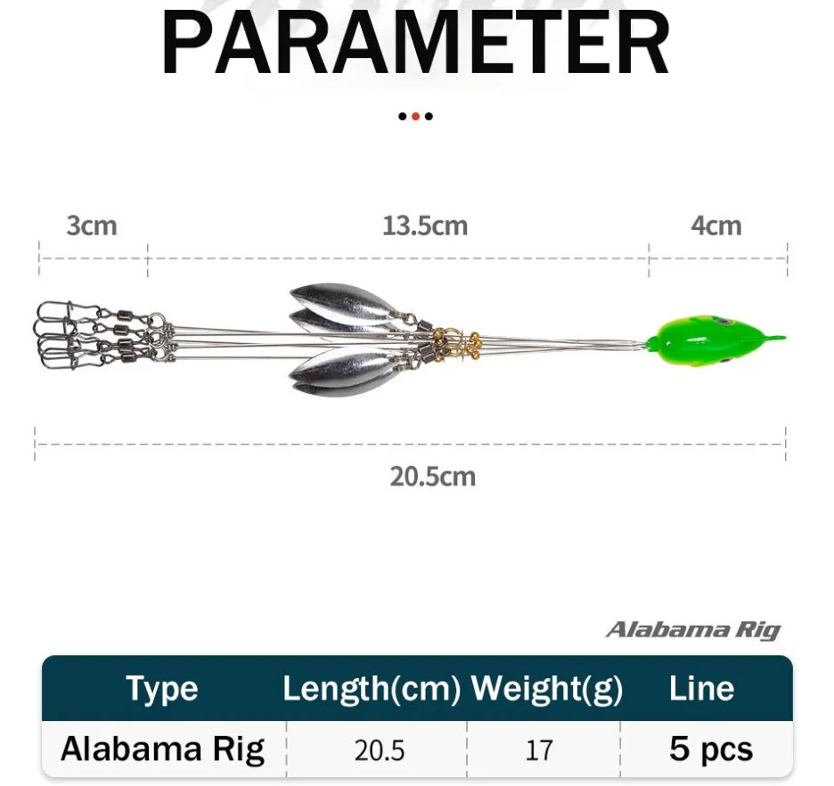 Alabama Umbrella Fishing Rig Lure 21.5cm