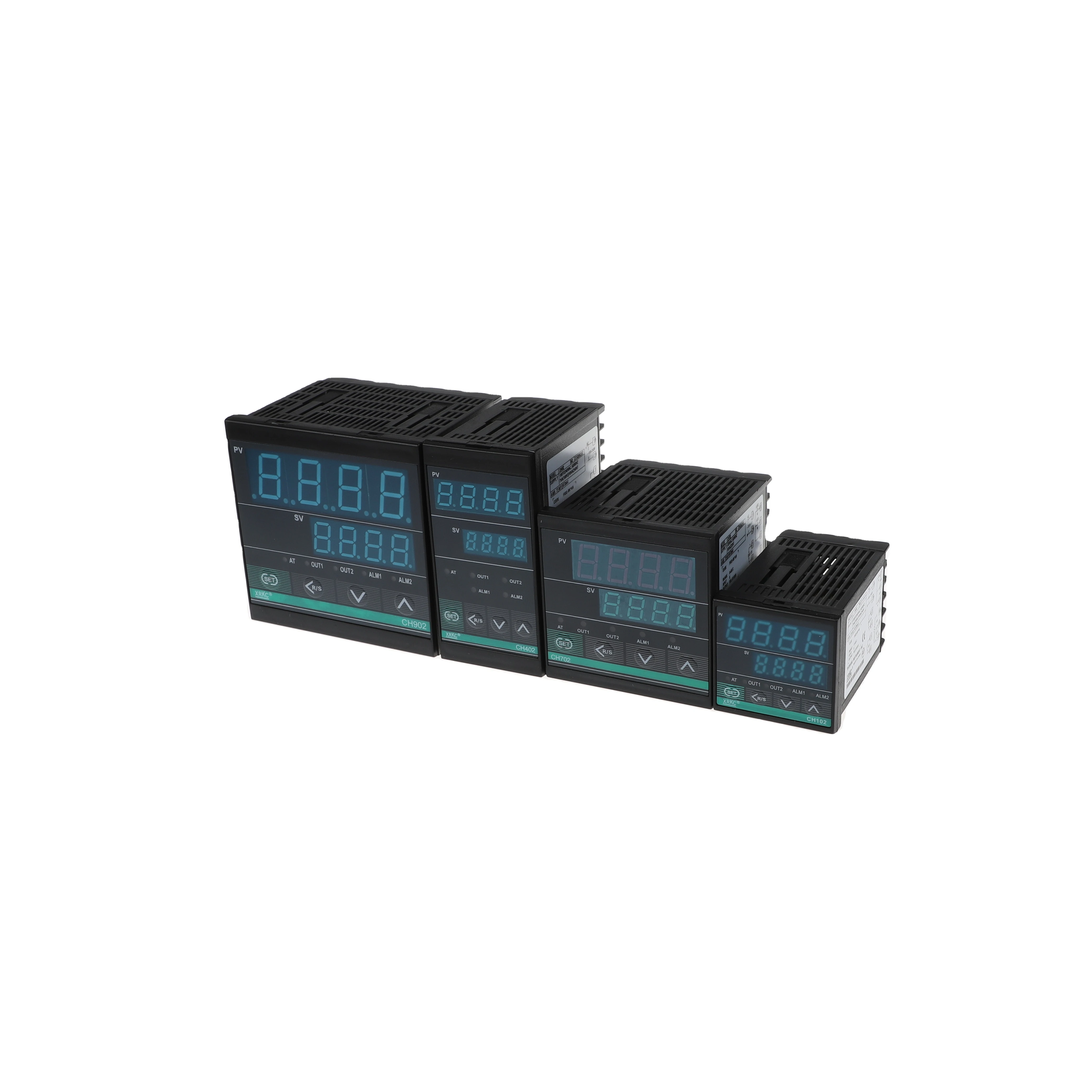 Digital PID Temperature Controller CH102 SSR Relay Vertical 48*96mm Dual Output Oven Thermostat Plastic Material