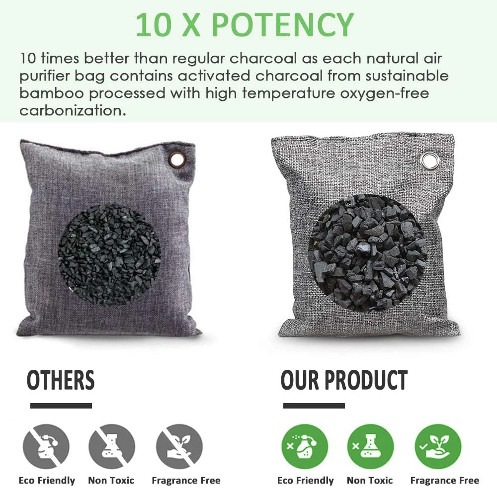 Bamboo Charcoal Air Purifying Bags Activated Charcoal Odor Absorber For