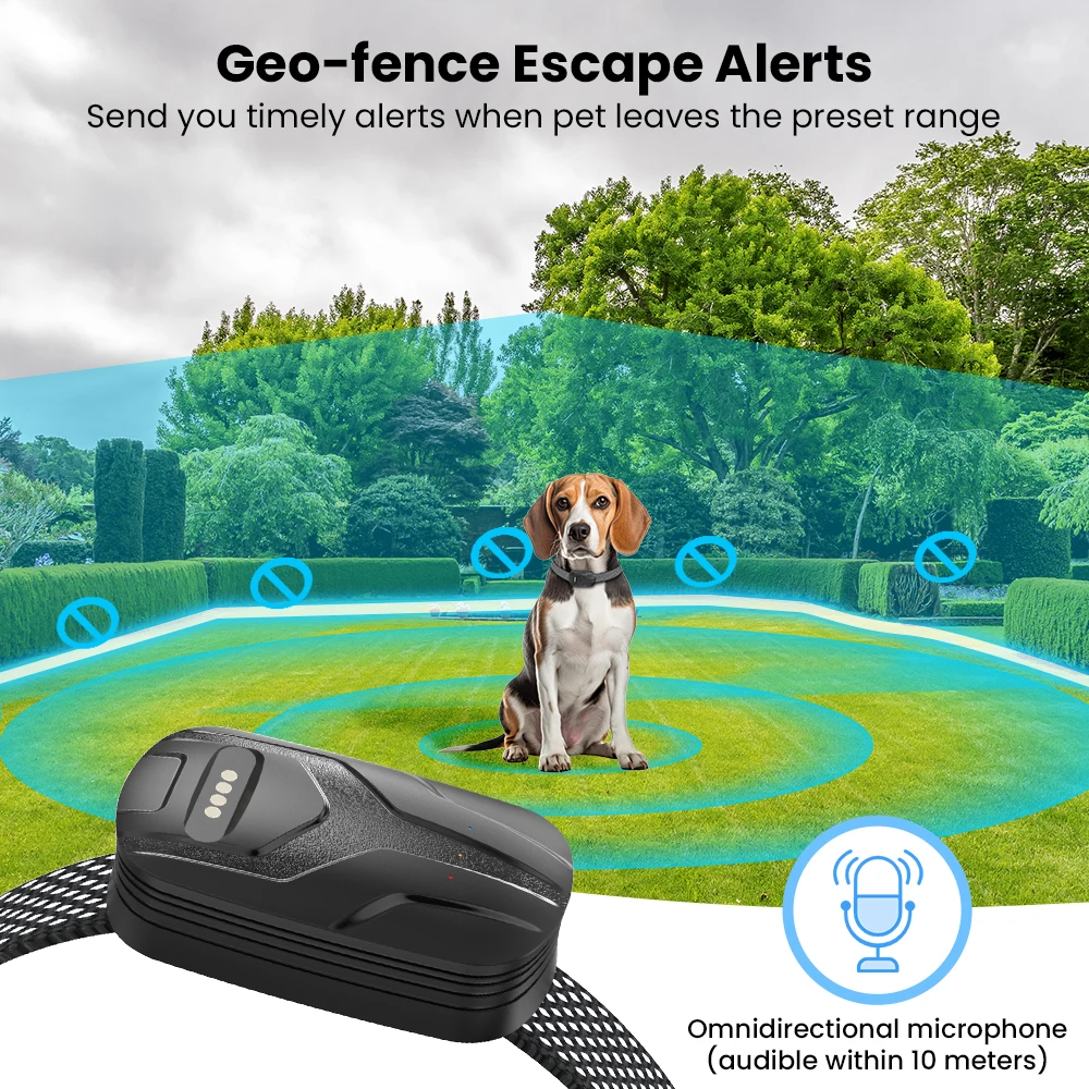 TIZE Waterproof Pet  tracker WiFi GPS Fitness Big Collar 4g Tracker Dog Tracking Locator Cat Gps tracker