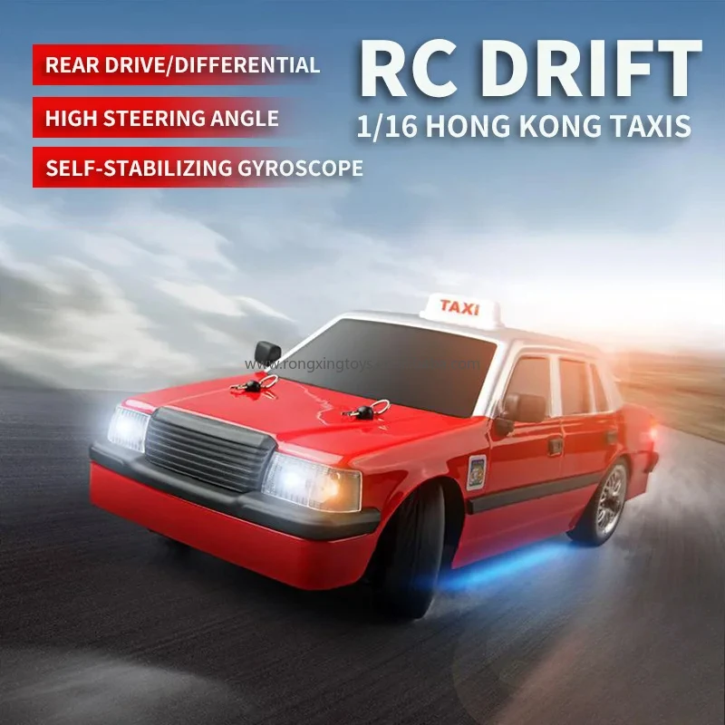 MN-38 1:16 Proportion RC Drift Remote Control Car Model Taxi Four-Wheel Drive High-Speed Toy for Children Gifts RC Car