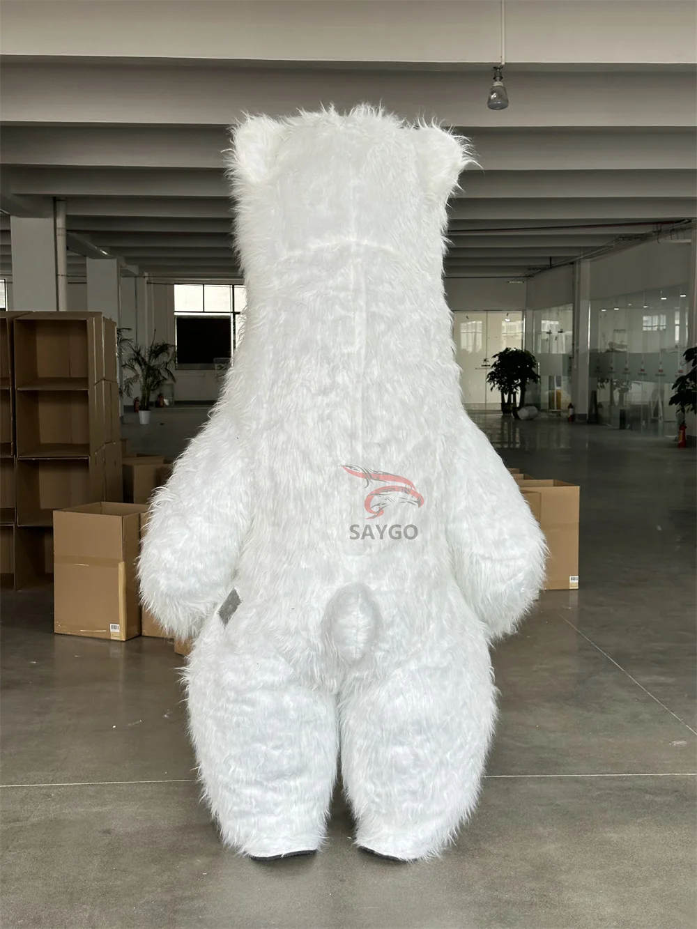 Orso Polare Natale Costume da Mascotte Beneficenza Evento Adulti Donna Uomo