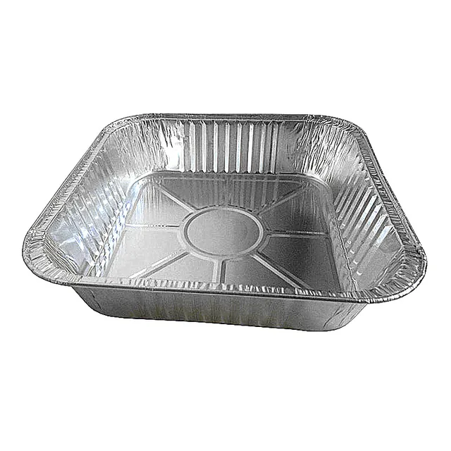 hot selling 8 Inch Square Disposable Food Containers Aluminium Foil Pan Tin Foil Trays with foil Lid