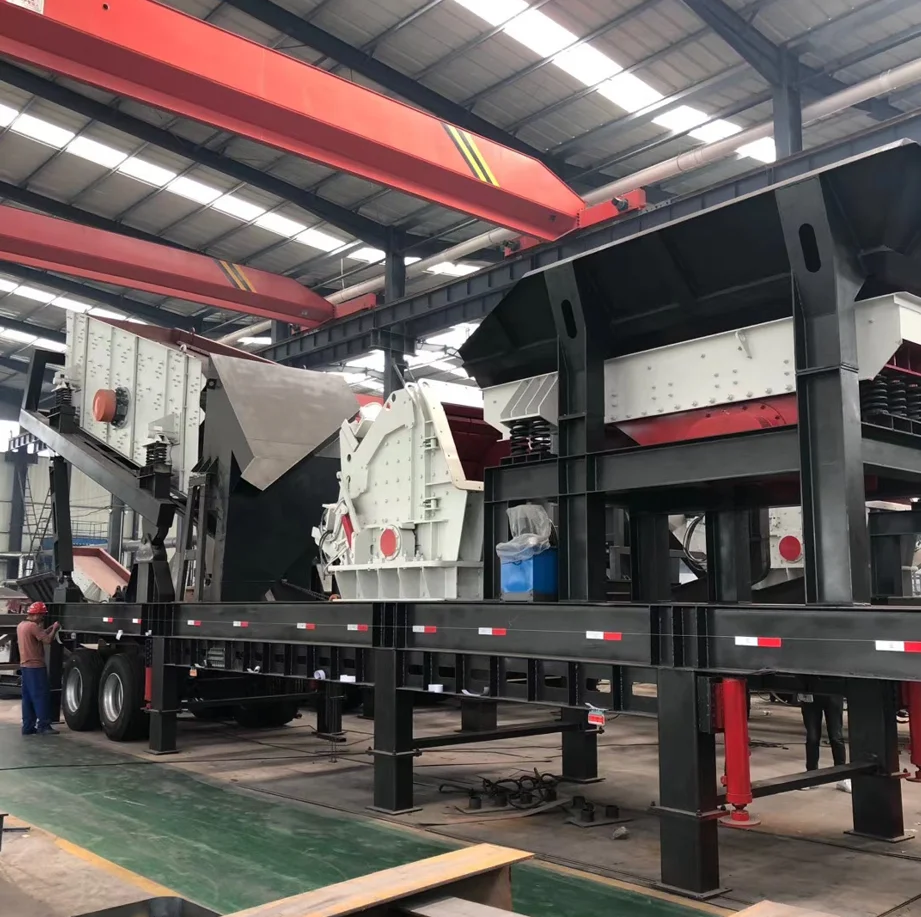 Factory Wheel Type Mobile Hammer Crusher Station Machine Track Crawler Mobile Stone Crusher Plant for Ore Crushing Mining
