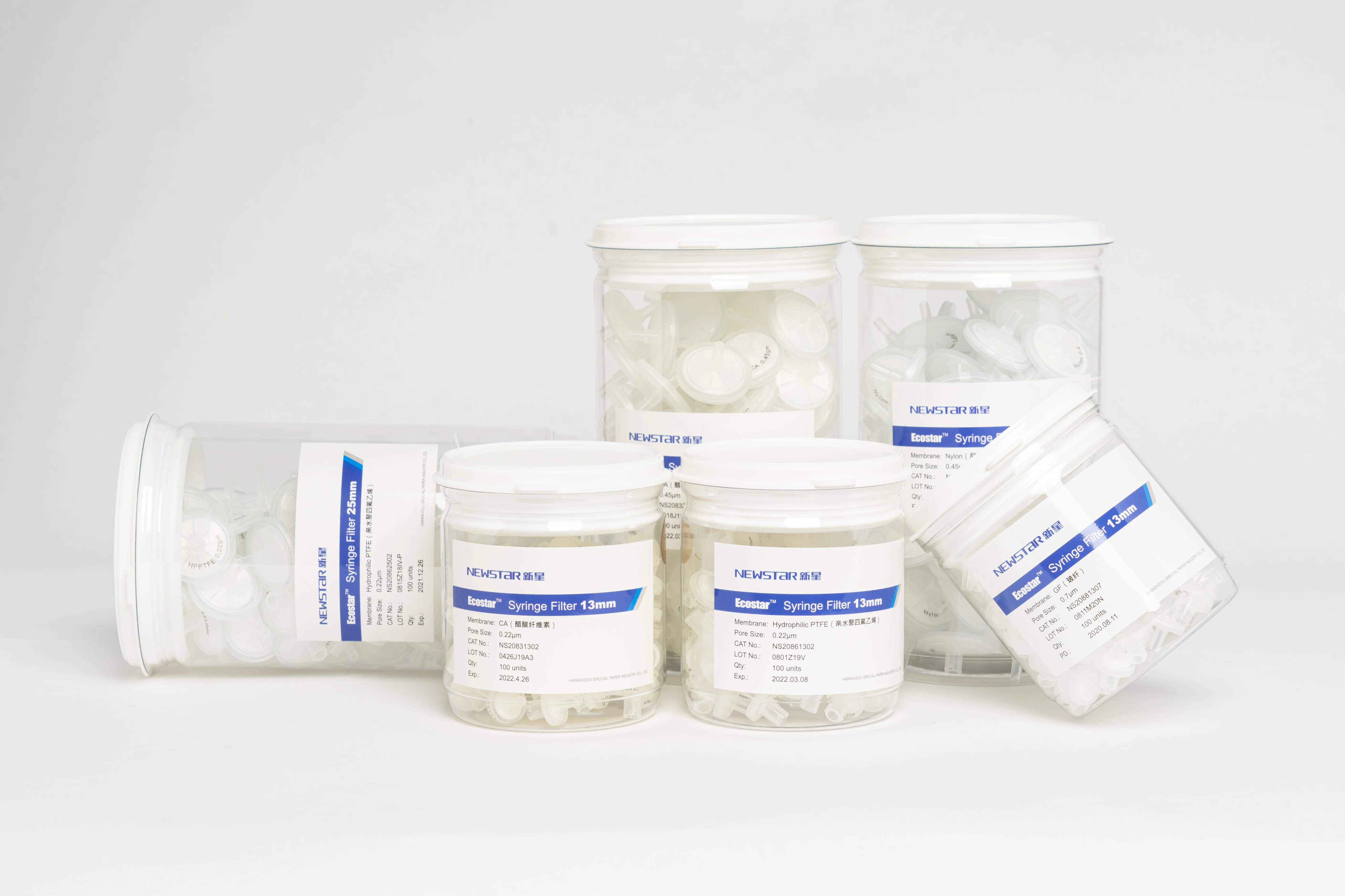 Newstar Ca(cellulose Acetate) Syringe Filter 0.22um 0.45um Lab