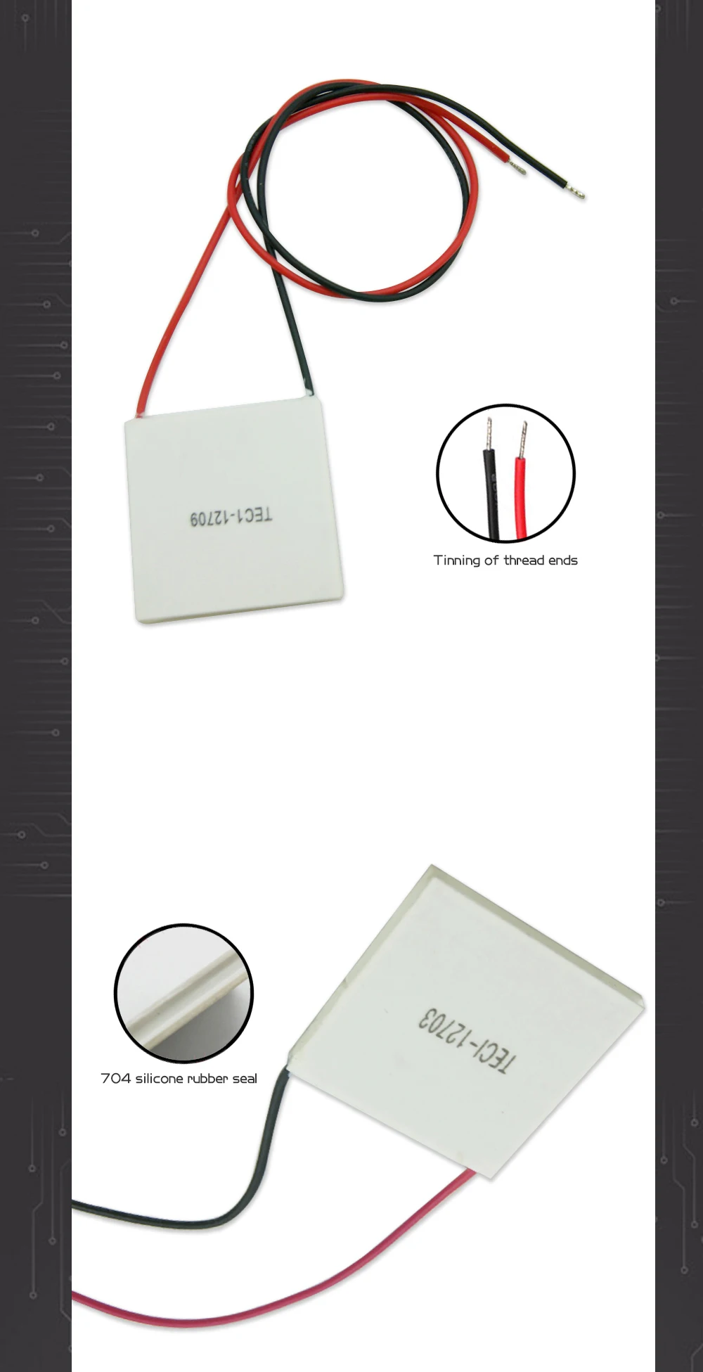 Thermoelectric Cooler Peltier 40*40mm Refrigeration Sheet For Cpu&gpu