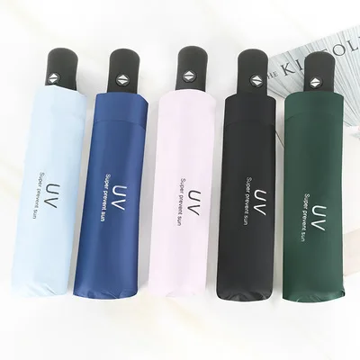 Best Automatic Mini Anti UV Paraguas Rain Sun Umbrella Windproof Folding Portable Women Men Children logo Umbrellas for the Rain