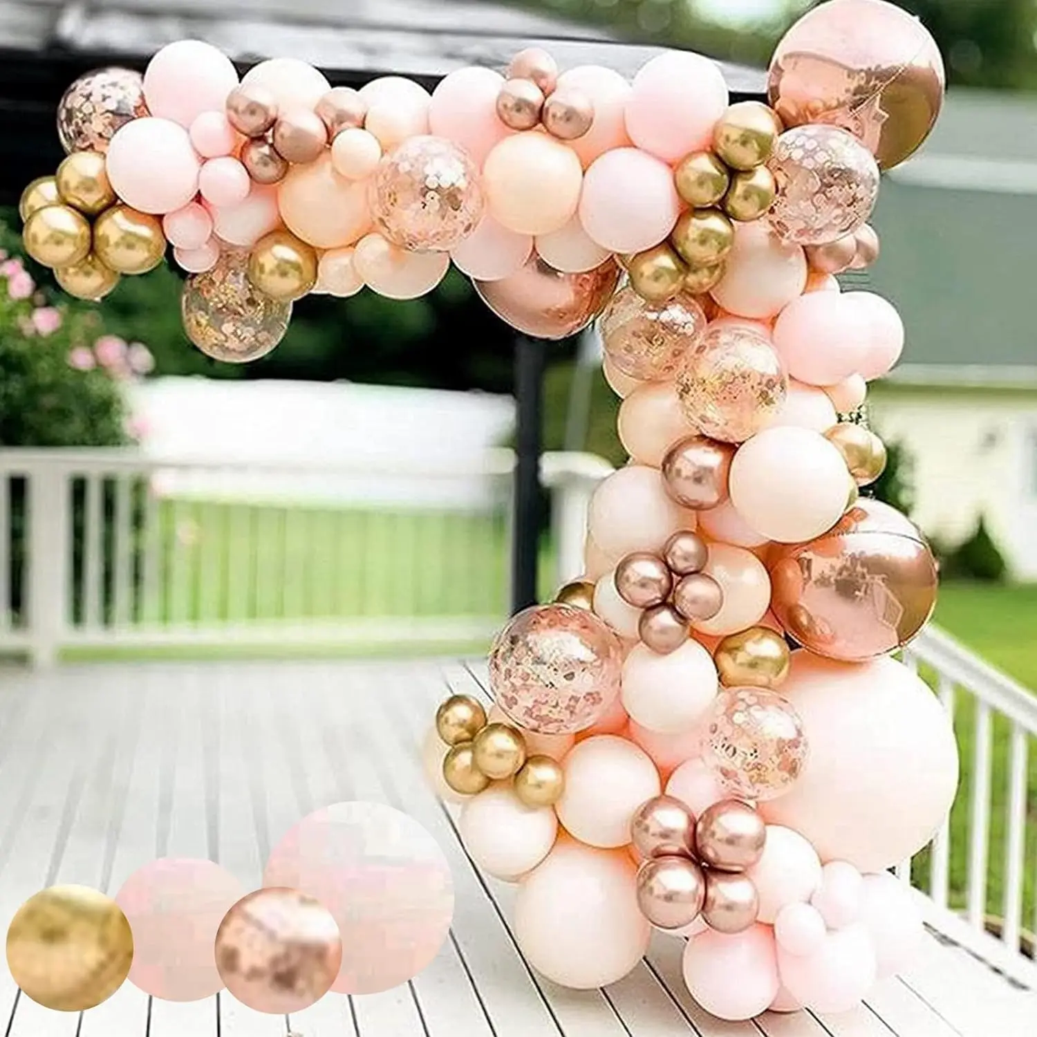 product rose gold balloon arch kit metallic macaron 4d foil balloons for graduation baby shower birthday  wedding decoration-1