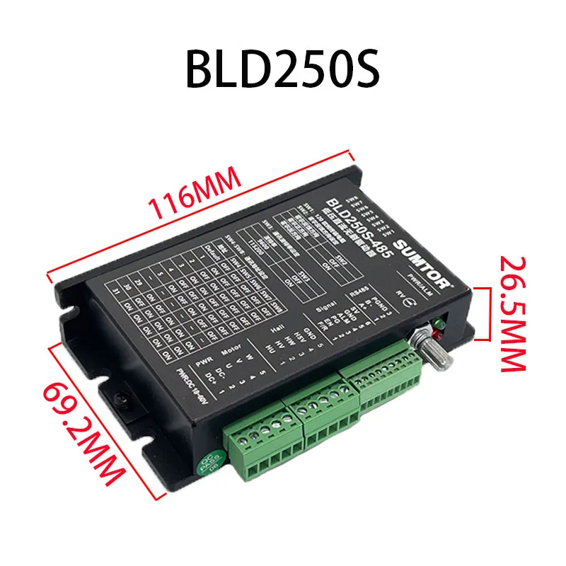 Produktbild von DE-SHIP KOSTENLOS: 1x BLDC-8015A-5 Treiber Für Nema23 Motor – 24–80VDC, 15A Dauerstrom, 45A Spitze, 8-polig, SPWM-Modus, Ideal Für CNC, Automatisierung & Mehr