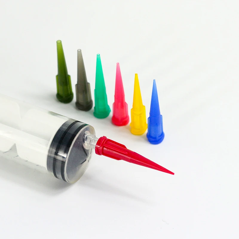Plastic Tapered Syringe Needles Tip Adhesive Glue Dispensing Syringe Needles