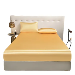 Custom Logo Satin Mattress Cover Four Seasons Breathable Noiseless Protective Bed Pad with Cooling Feature